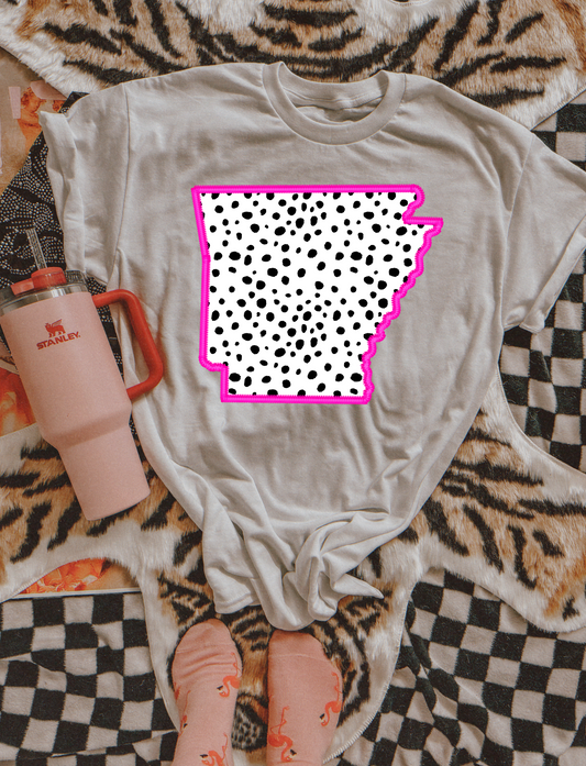 Arkansas-Pink Outline