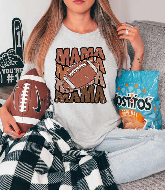 Mama with football - brown letters