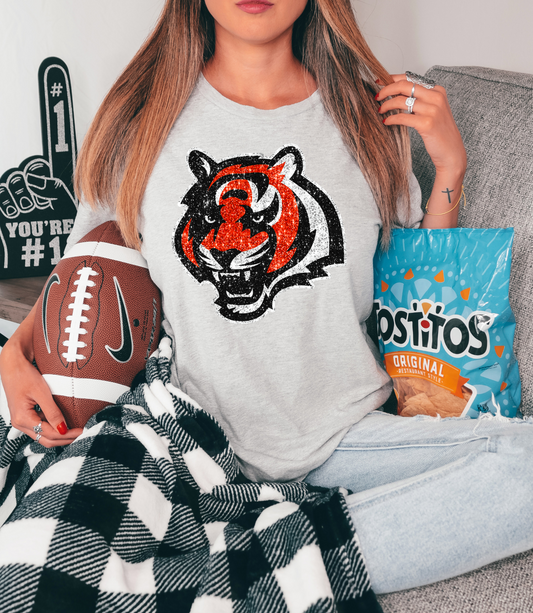 Cincinatti Bengal's - faux sequin
