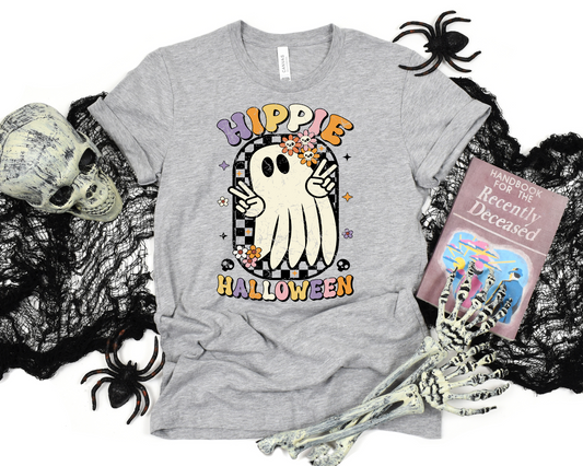 Hippie Halloween, ghost peace sign