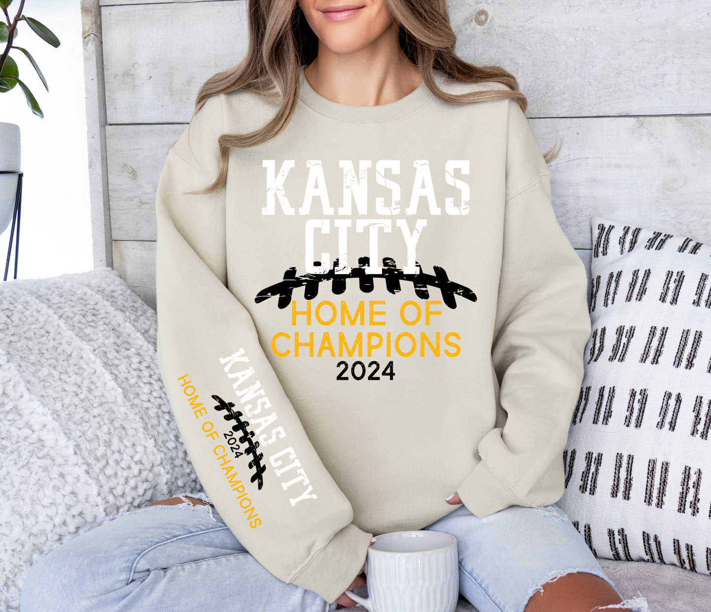 Home of Champions Kansas City - Sleeve - Yellow black white