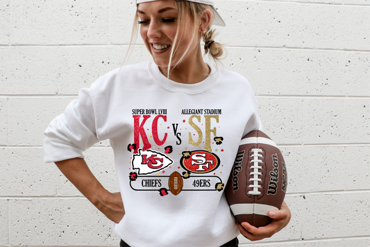 Sequins Leopard splatter KC vs 49ers