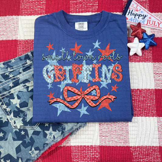 SMALL TOWN ROOTS GRIFFINS RED WHITE & BLUE