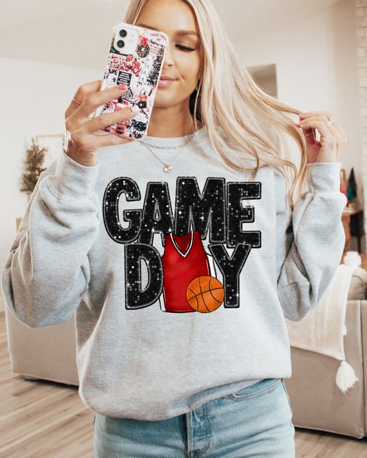 Game Day Basketball (red jersey/glitter)
