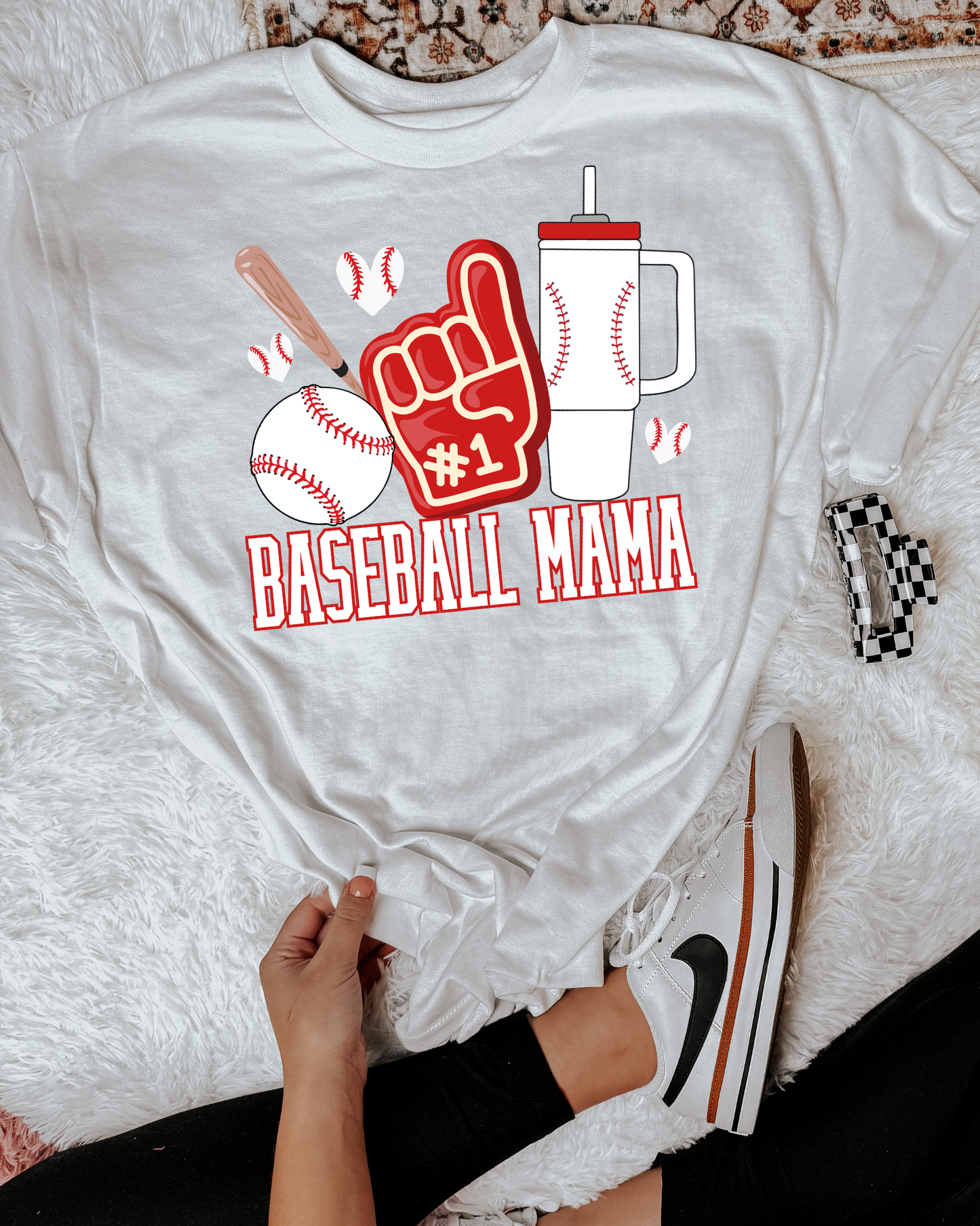 Baseball Mama Red