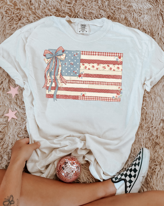 Patchwork Flag Bow
