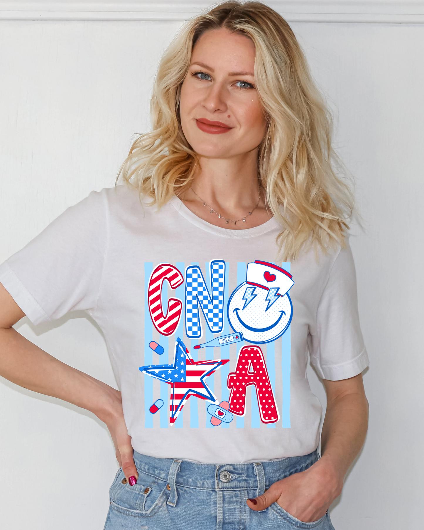 CNA Stripes Red White Blue