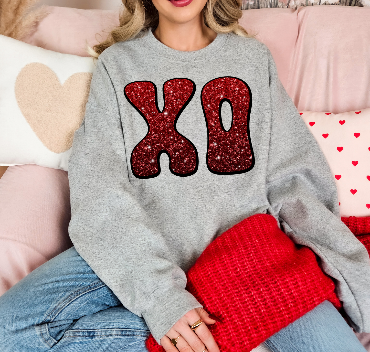 XOXO Red Glitter