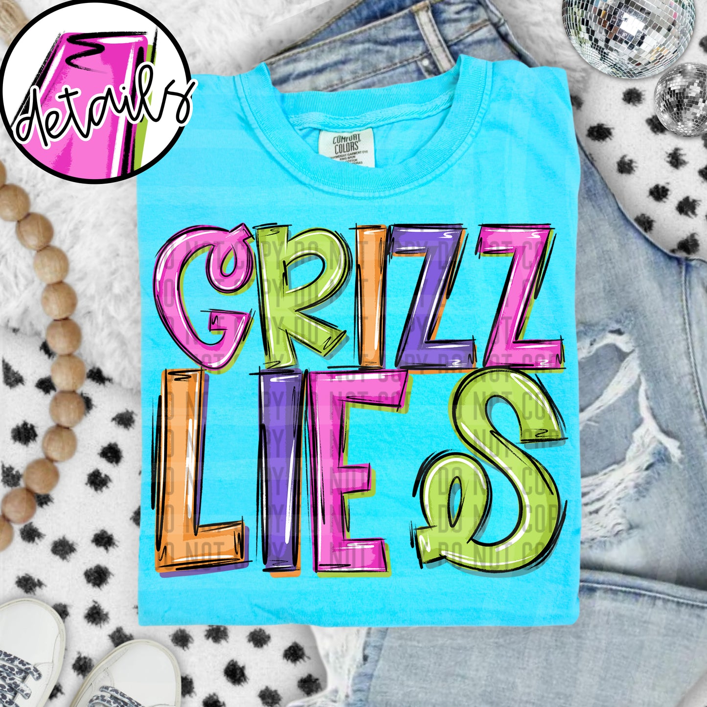 DOODLE COLORFUL GRIZZLIES