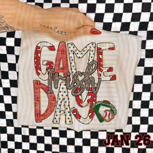 BASEBALL GAME DAY CHEETAH IRISH