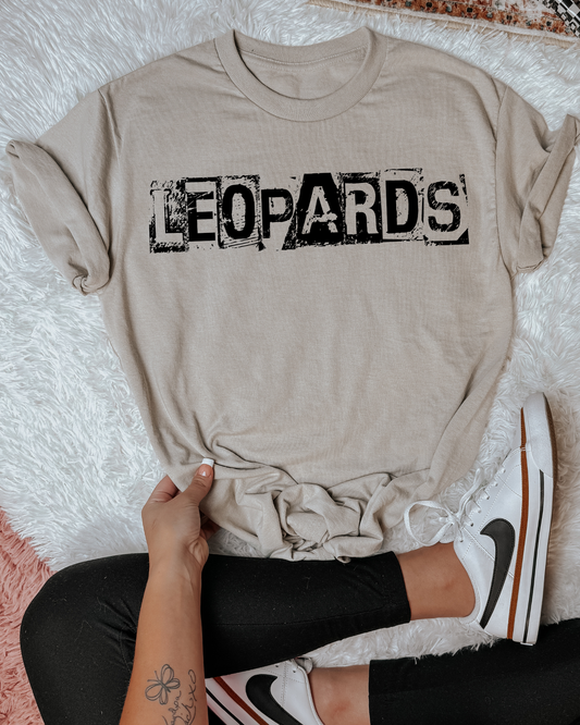 Leopards Black And White Spray Paint Letters