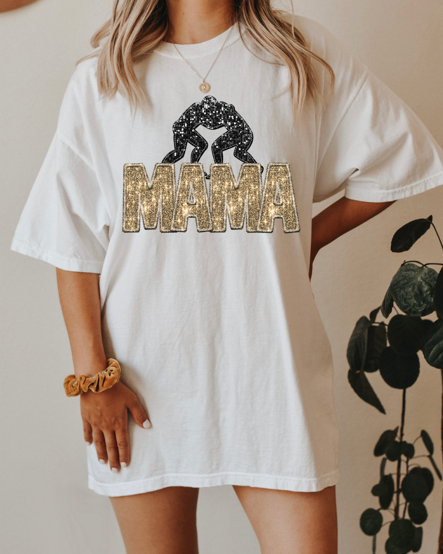 Mama Wrestling Silver Glitter