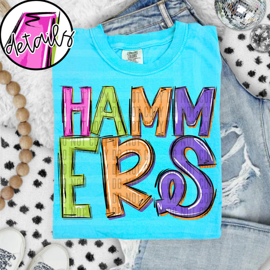 DOODLE COLORFUL HAMMERS