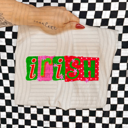 IRISH RED & GREEN CHECKERS