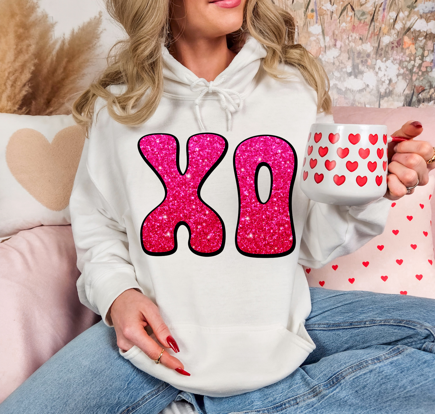XO Pink Glitter