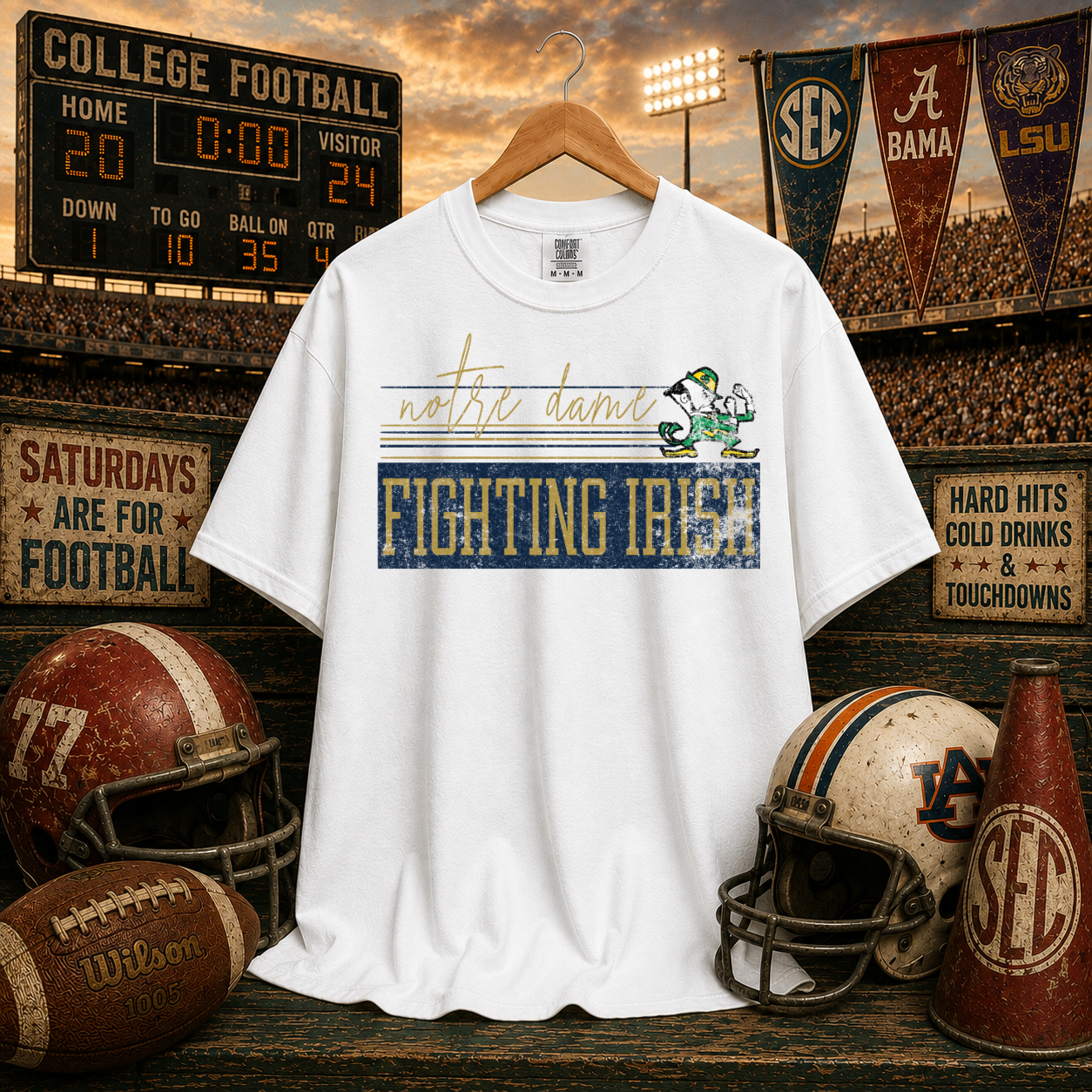 Retro Vibe Notre Dame Fighting Irish