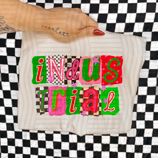 INDUSTRIAL RED & GREEN CHECKERS