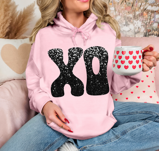 XO Black Glitter