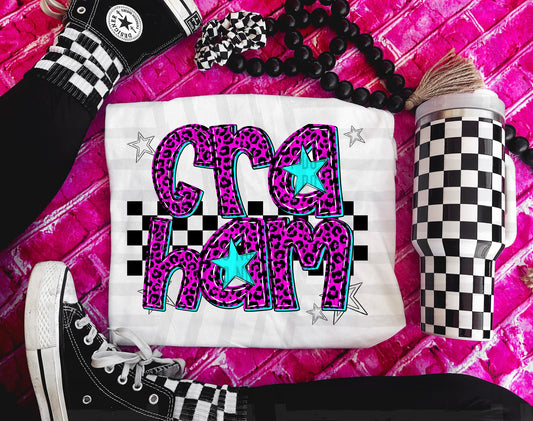 Graham (pink neon leopard)