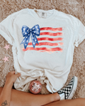 Wavy Flag Polka Dot Bow
