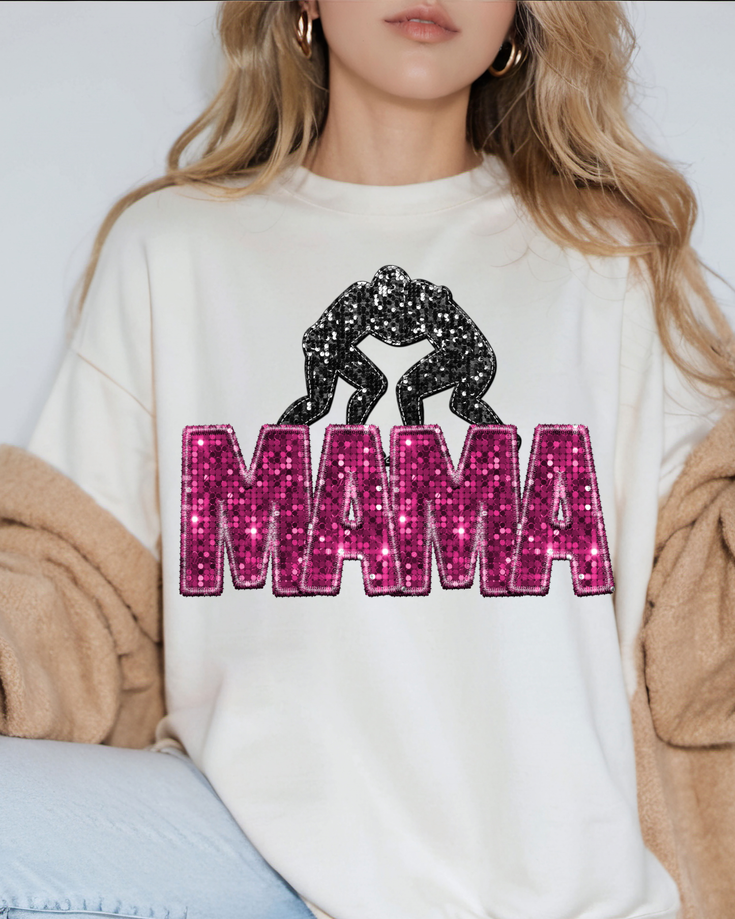 Wrestling Mama Purple Glitter