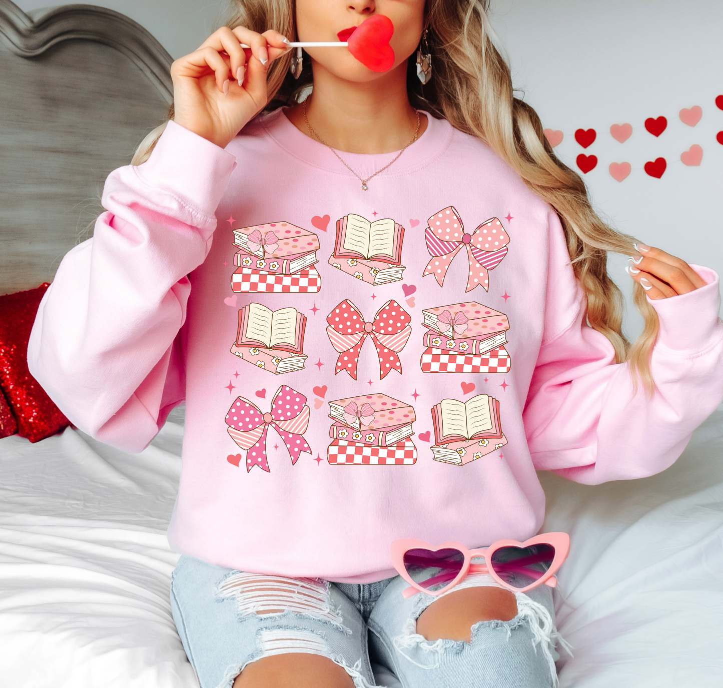 Books & Bows With Hearts