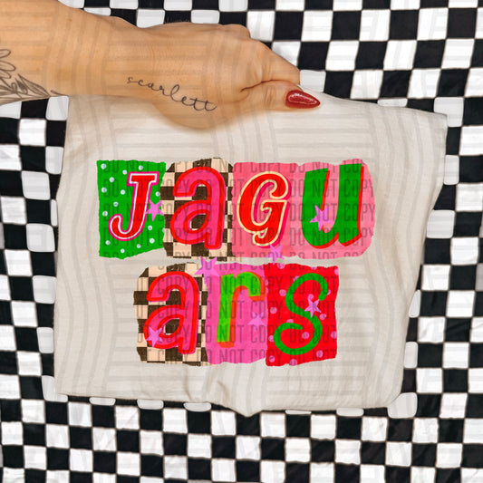 JAGUARS RED & GREEN CHECKERS