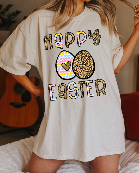 Happy Easter (Leopard Hearts)