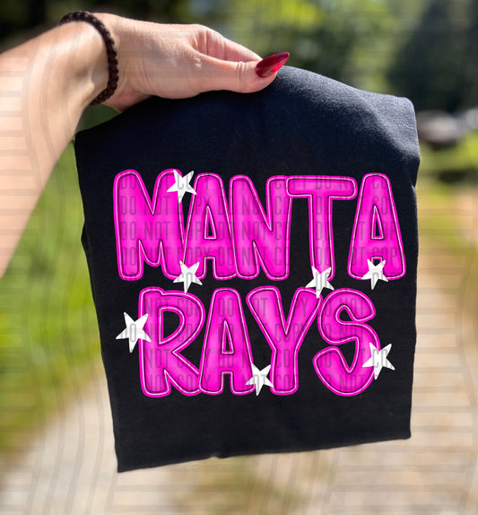 PINK MANTA RAYS