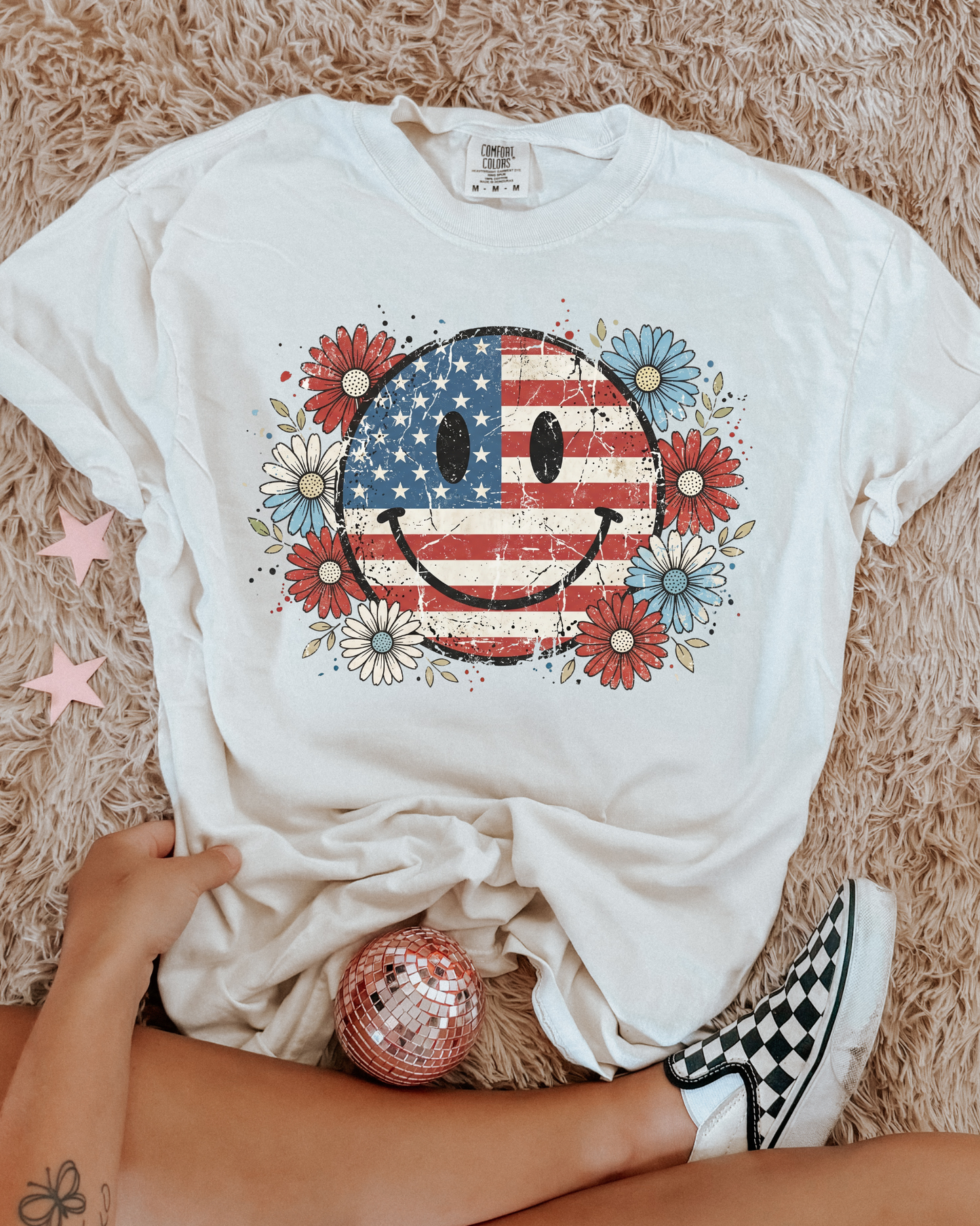 4th of July Smiley Floral