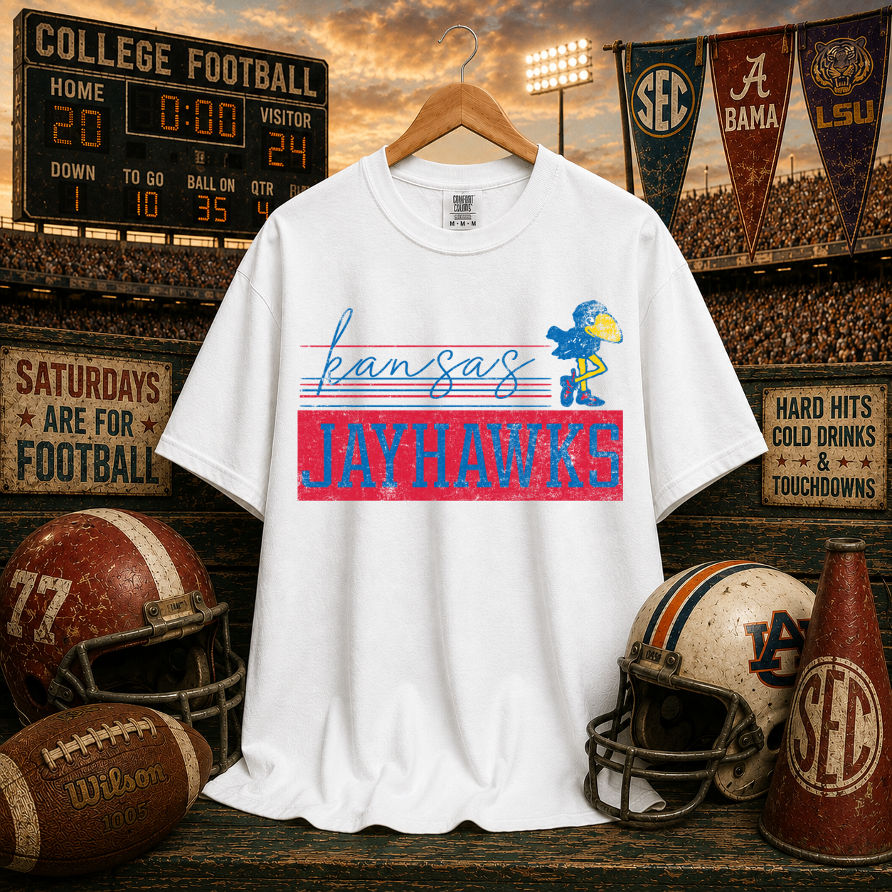 Retro Vibe Kansas Jayhawks