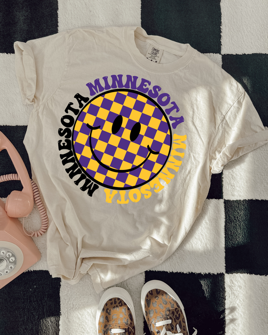 Minnesota Purple & Yellow Smiley Face