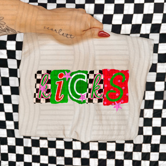KICKS RED & GREEN CHECKERS