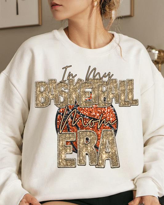 In My Basketball Mom Era Gold Glitter