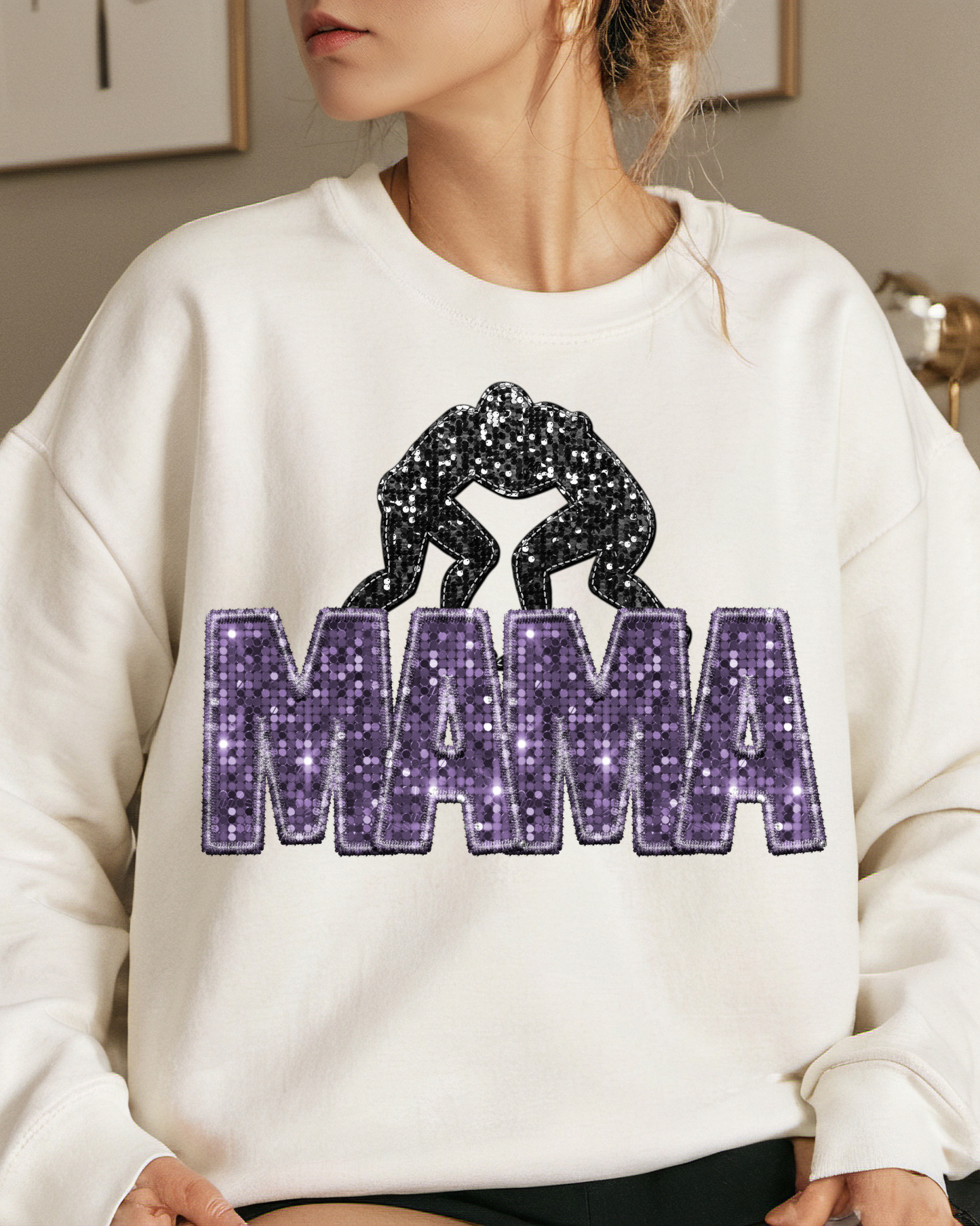 Wrestling Mama Pink Glitter