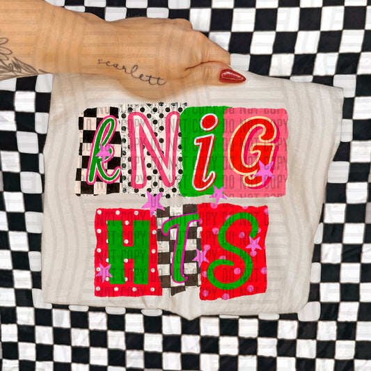 KNIGHTS RED & GREEN CHECKERS
