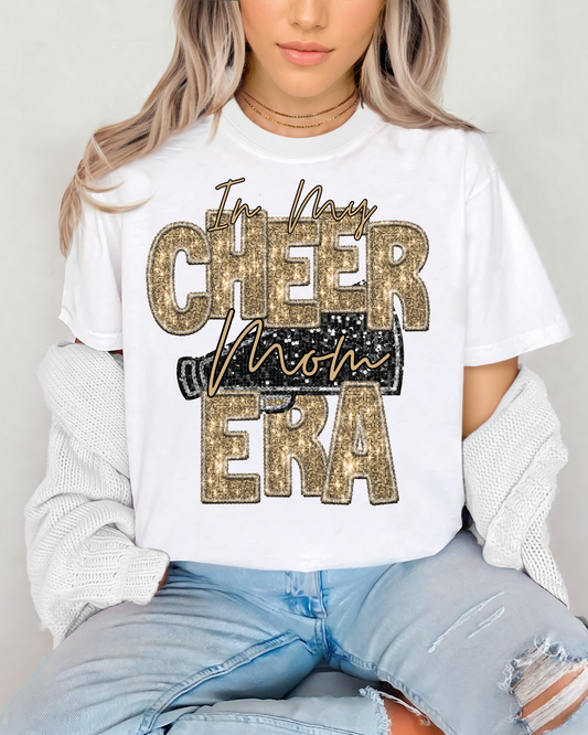 In My Cheer Mom Era Gold Glitter