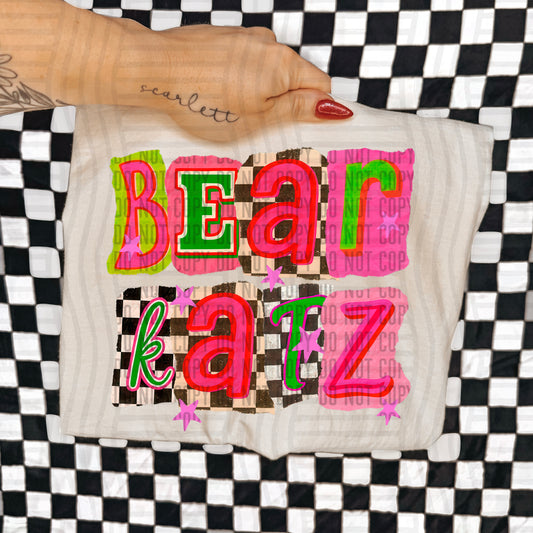 BEARKATZ RED & GREEN CHECKERS