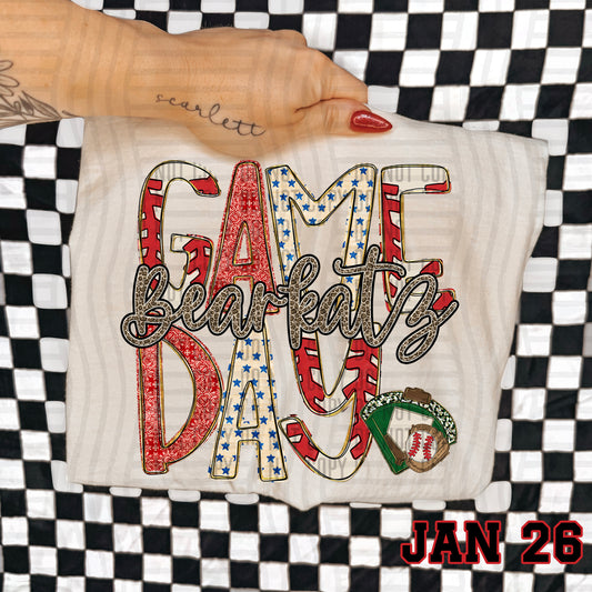 BASEBALL GAME DAY CHEETAH BEARKATZ