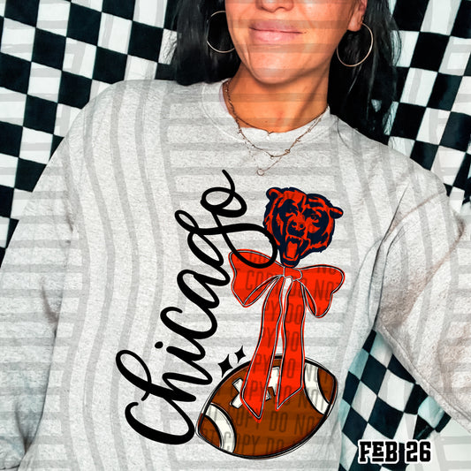 CHICAGO BEARS FOOTBALL BOW