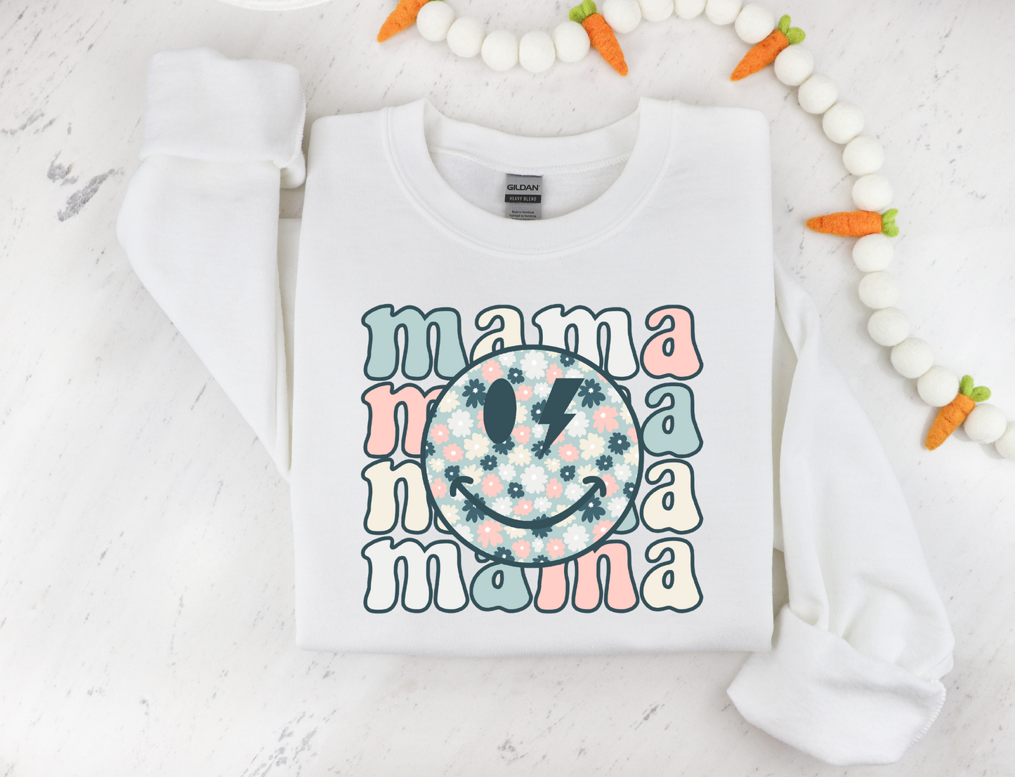 Mama-Floral Smiley