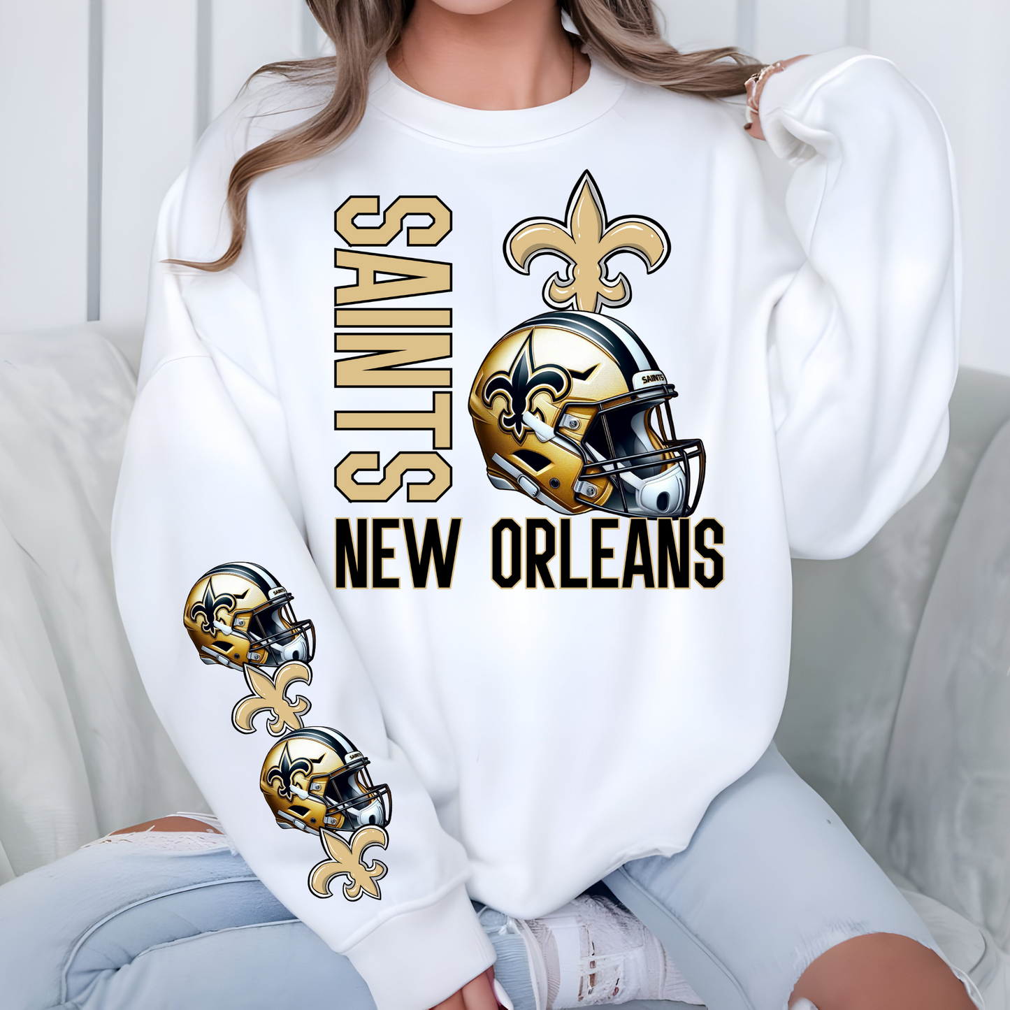 New Orleans Saints Helmet And Logo-Chest