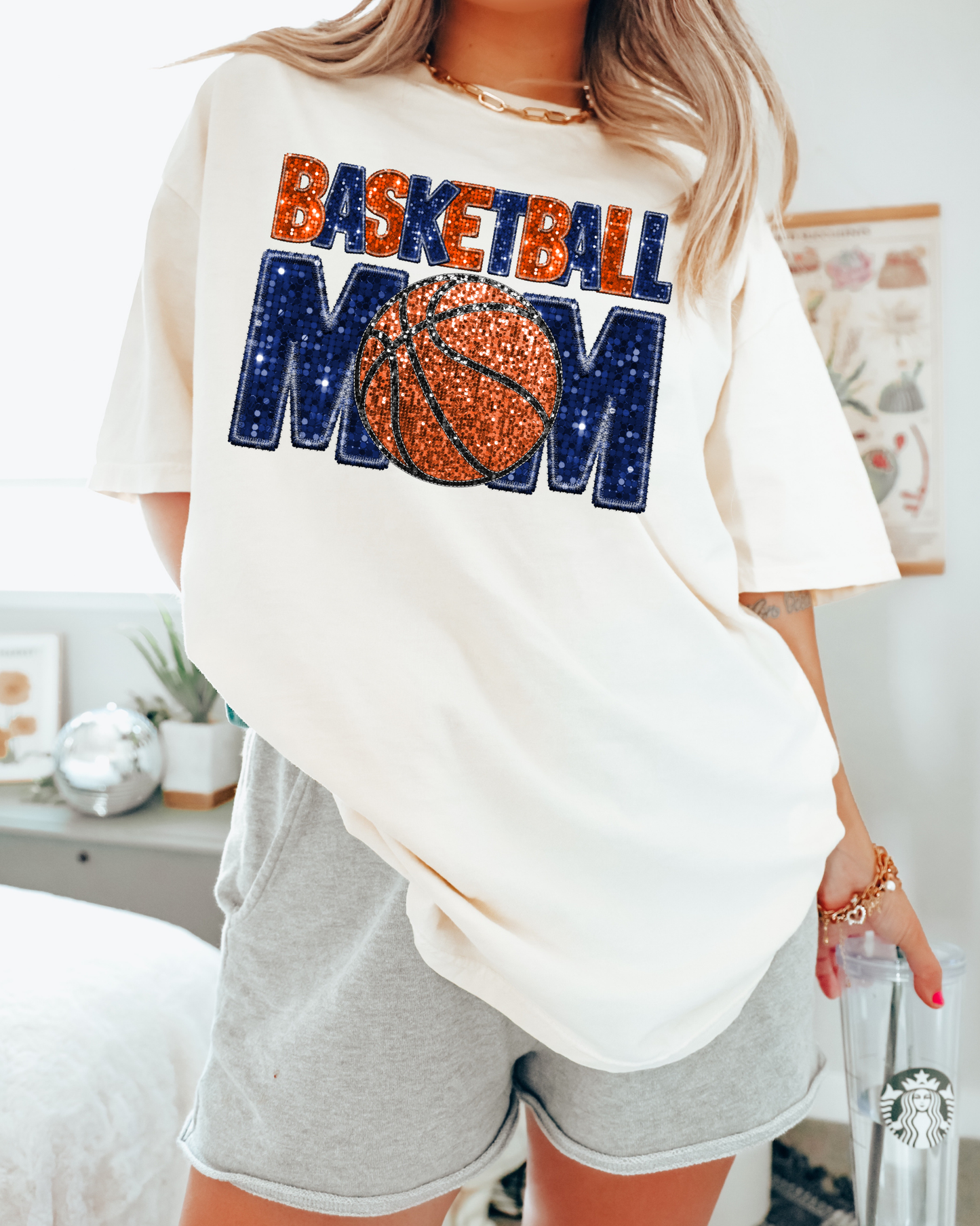 Basketball Mom Orange And Blue