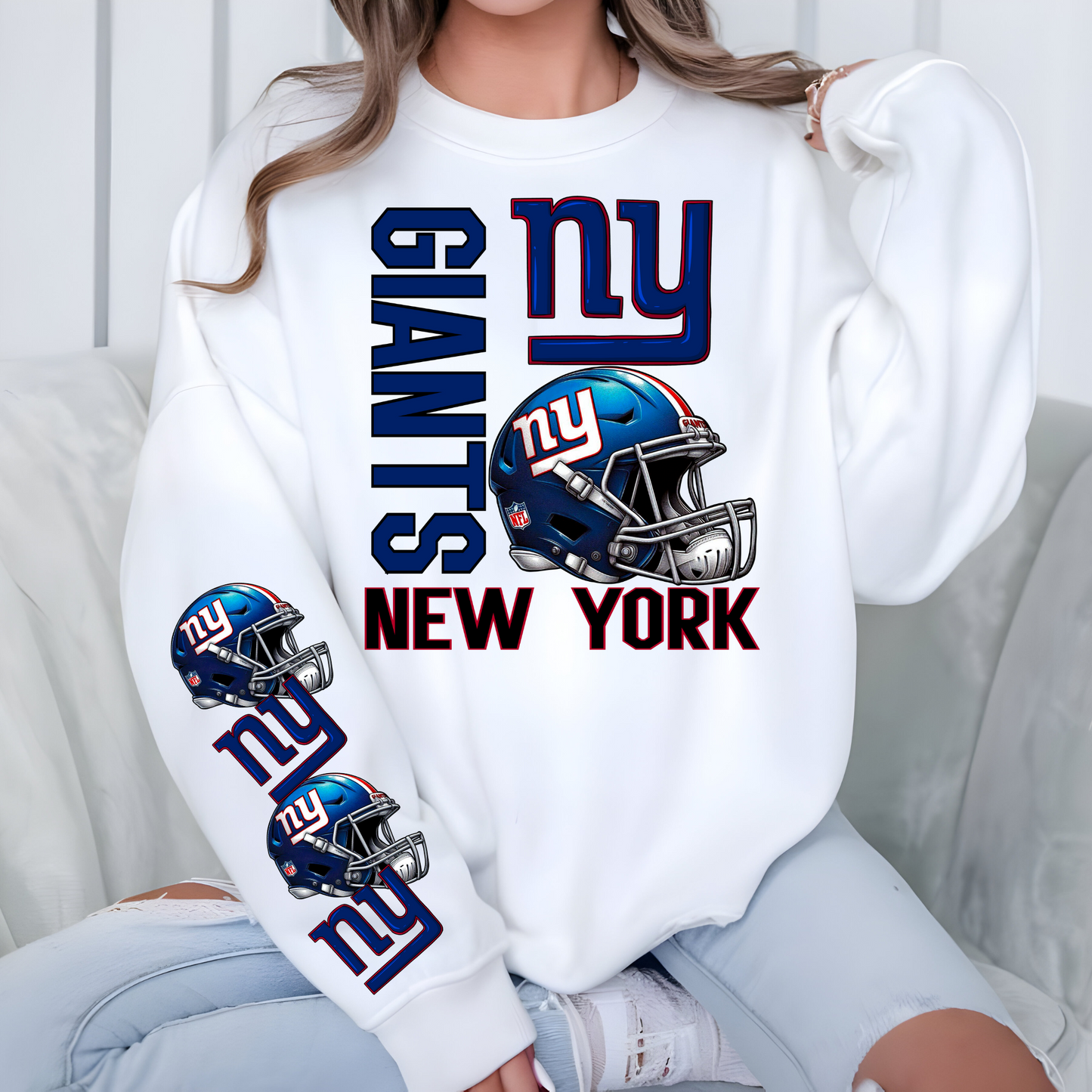 New York Giants Helmet And Logo-Sleeve
