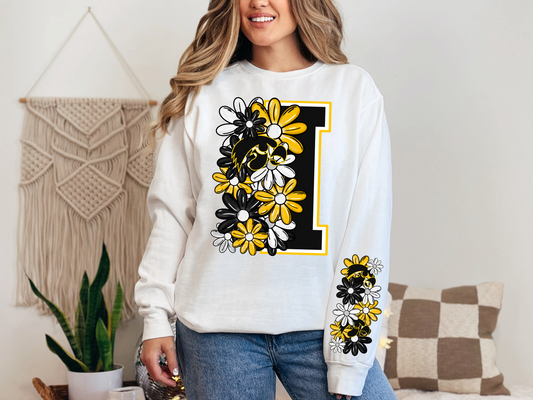 Iowa Hawkeyes Floral- CHEST