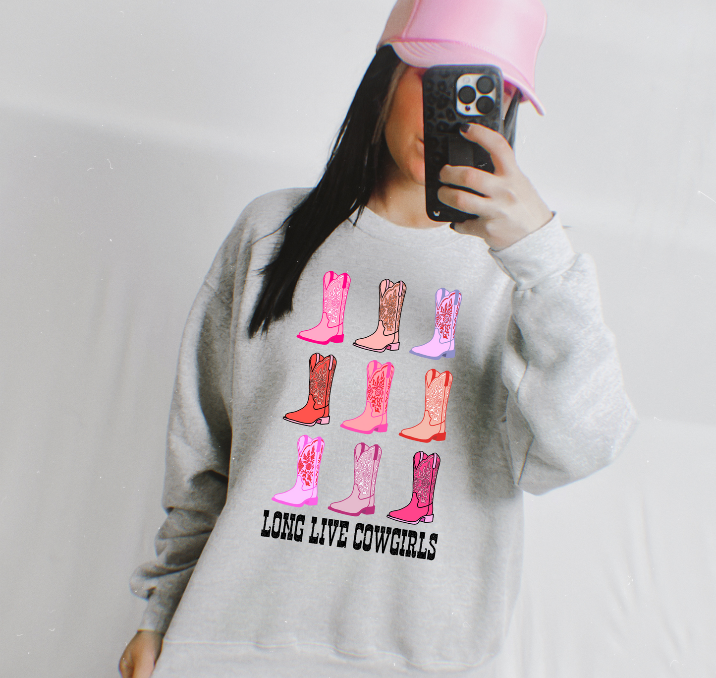Long Live Cowgirls Boot Collage  - DTF Transfer