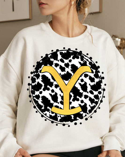 Yellowstone Ranch Logo Cow Print