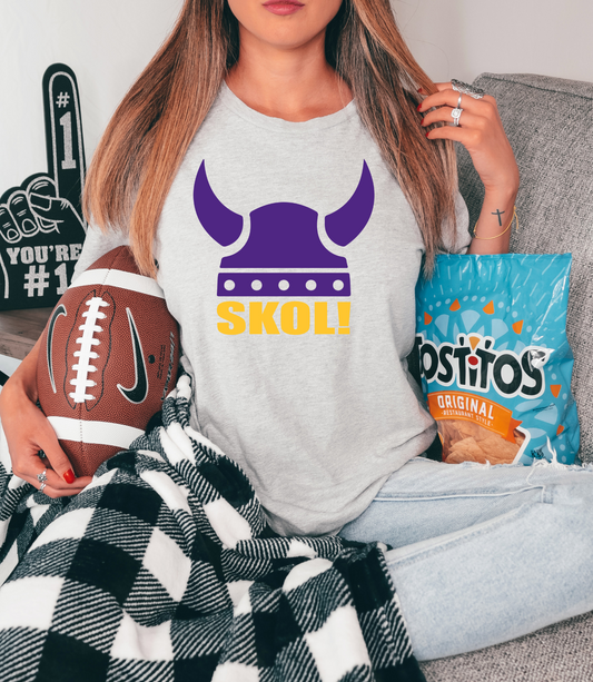 Skol! with purple helmet