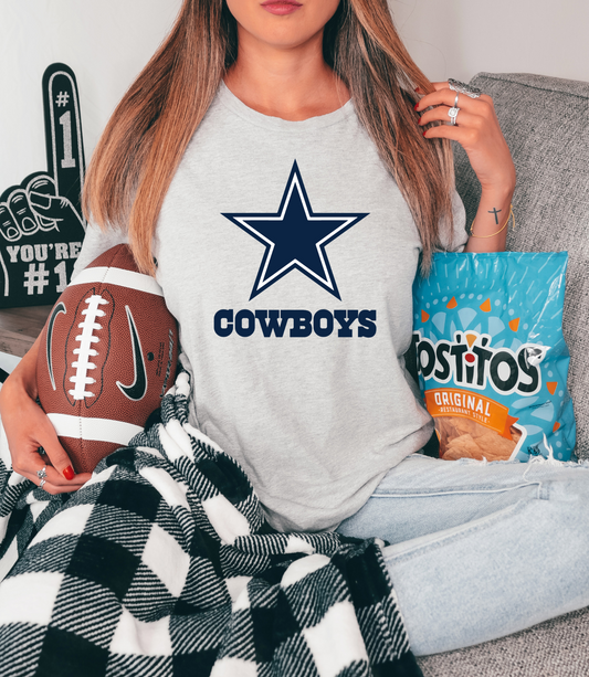 Cowboys with star - blue letters
