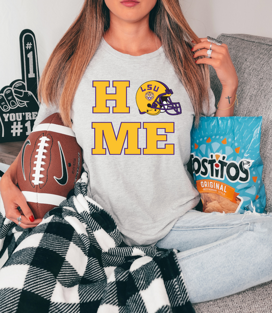 Home with LSU helmet